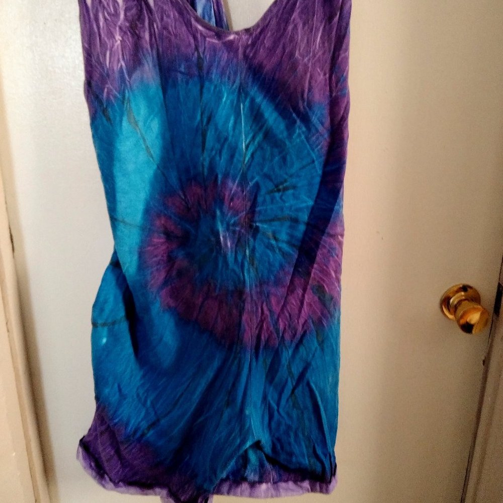 Tie Dye One Piece Short Beach Romper